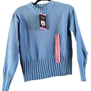 GAP Women's Light Blue Crew Neck Sweater